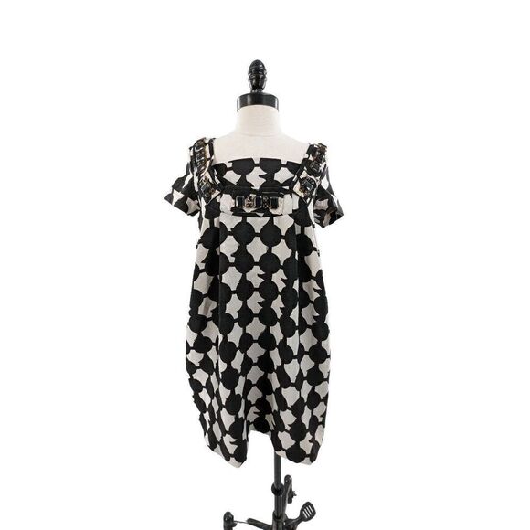 Karta Women White Square Neck Pleated Mini Dress Size Small - Picture 6 of 16